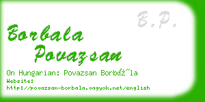 borbala povazsan business card